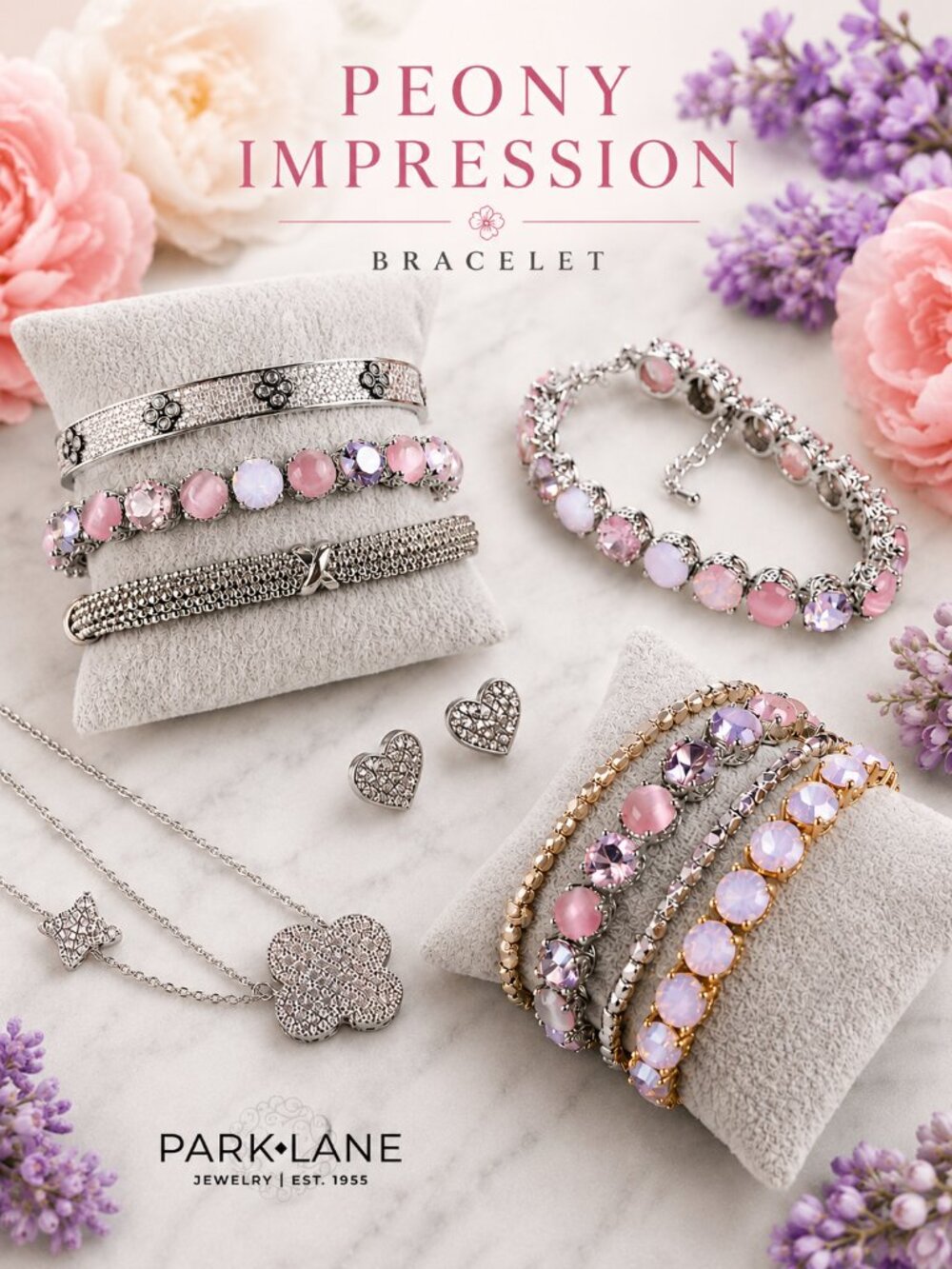 Park Lane Peony Impression Tennis Bracelet
